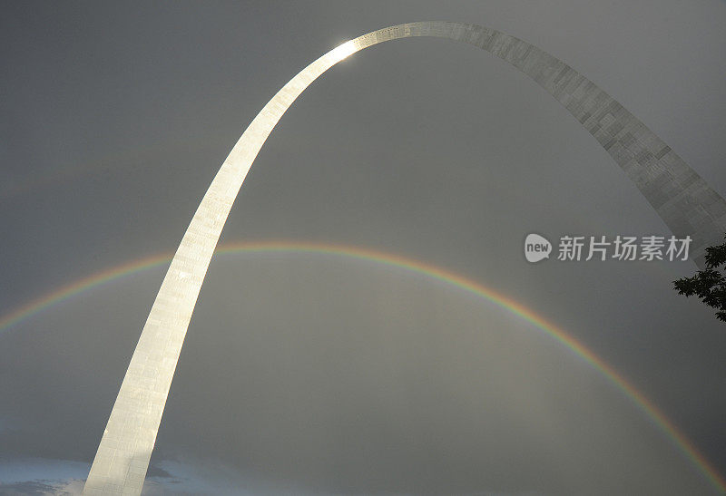 圣路易斯拱门上的彩虹
