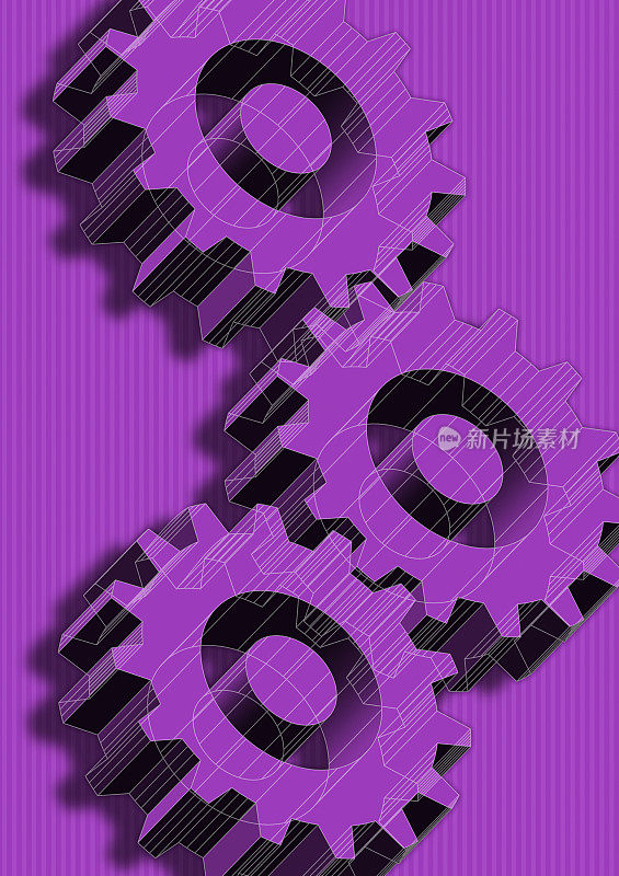 紫色的齿轮