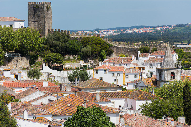 葡萄牙西部中世纪有围墙的村庄奥比多斯