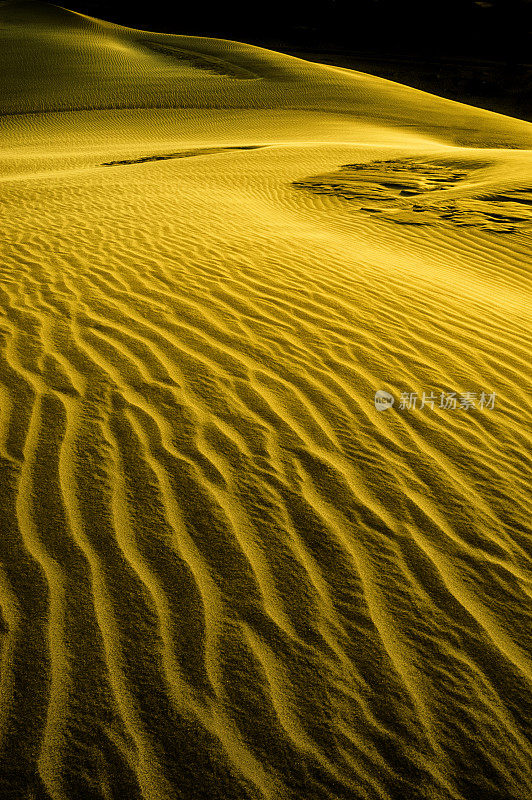 金色的沙子在沙漠中泛起涟漪