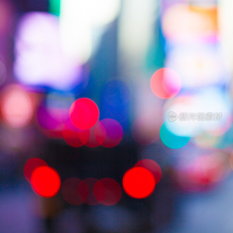 抽象的散焦街景在曼哈顿，纽约市