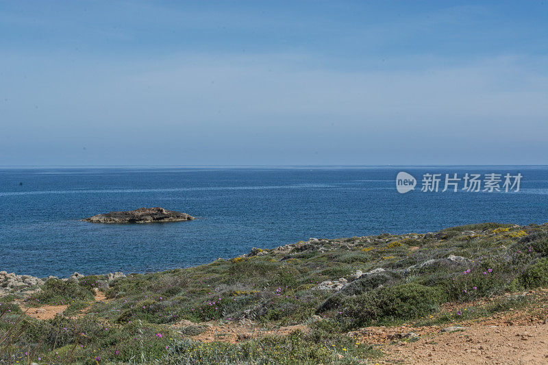 克里特岛上的日落海