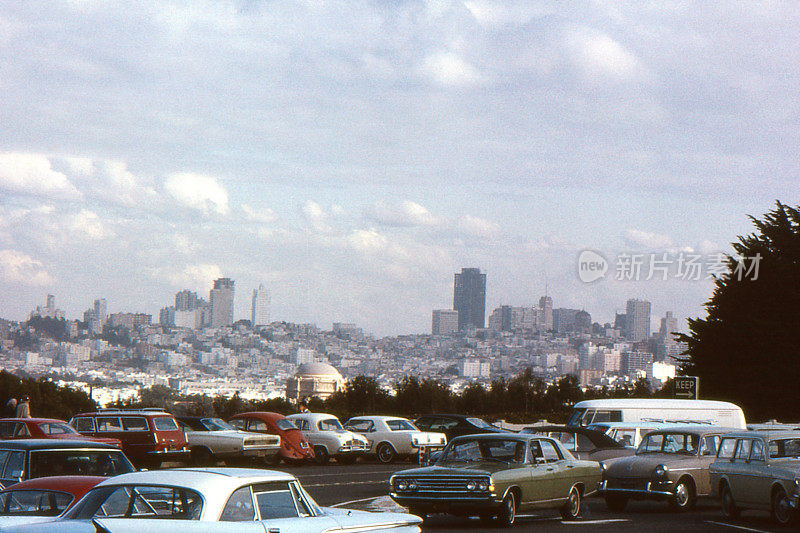 1969年的旧金山天际线，复古