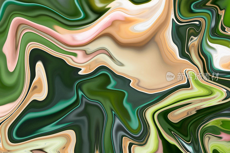 翠绿色大理石或翠绿色液体纹理背景