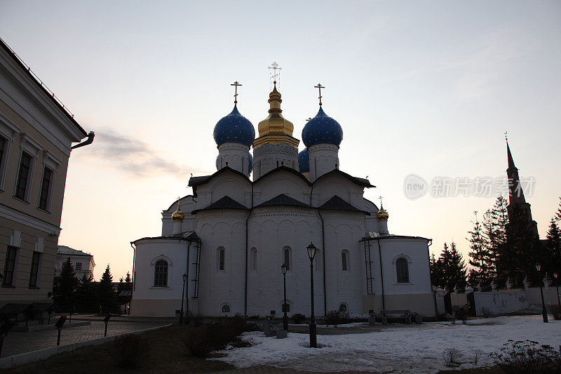 鞑靼斯坦喀山克里姆林宫的报喜大教堂。俄罗斯。