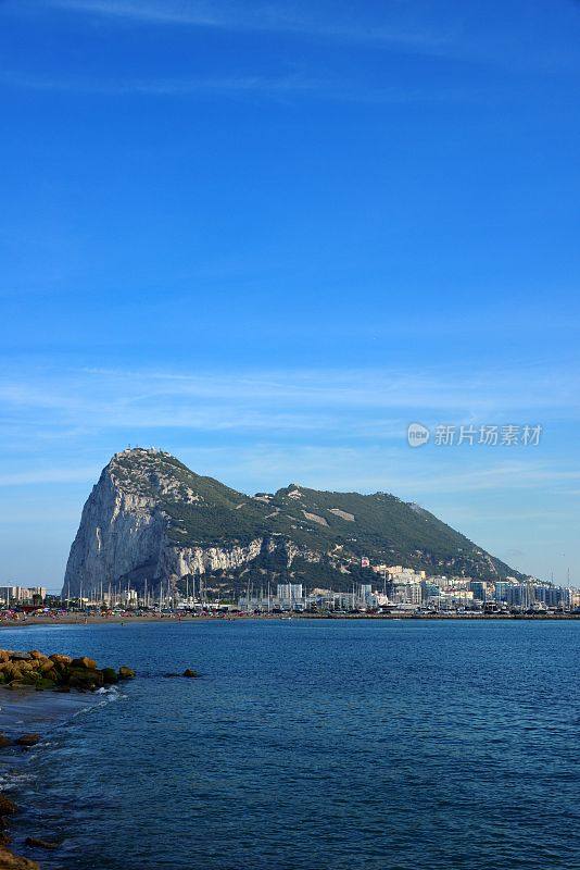 直布罗陀:城镇，港口，岩石和海湾-直布罗陀海峡