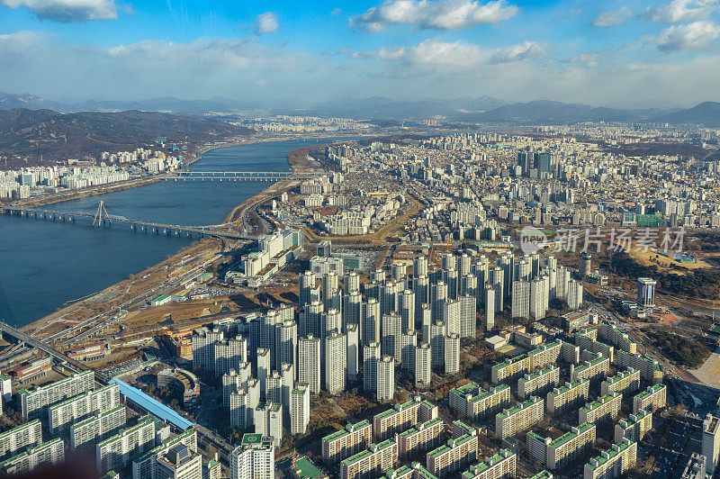 韩国首尔鸟瞰图