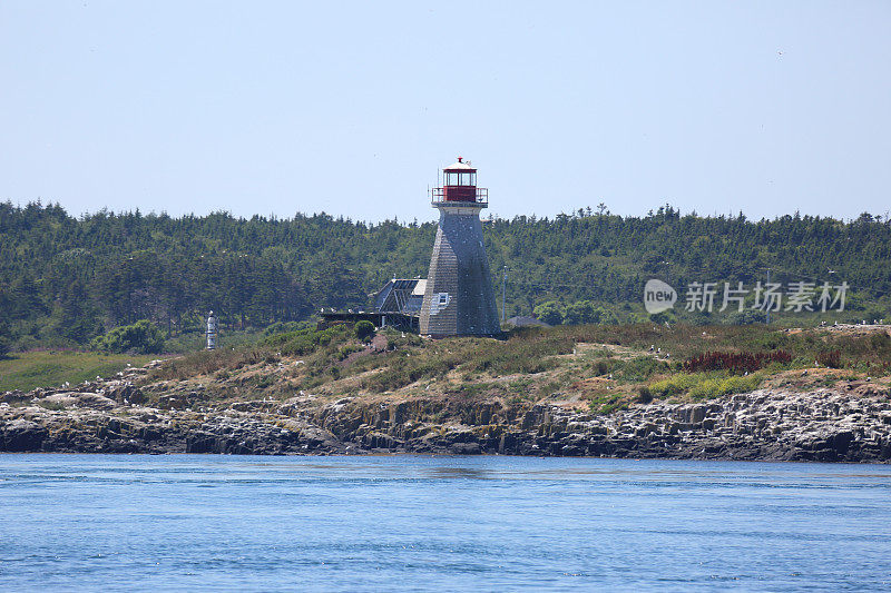 灯塔靠近布莱尔岛，在彼得斯岛，加拿大新斯科舍省