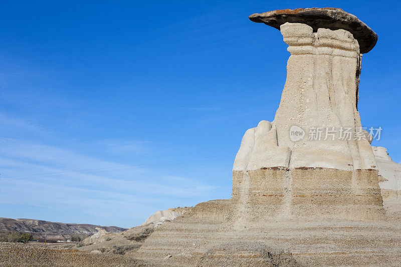 加拿大亚伯达省加拿大荒地的岩石hoodoo