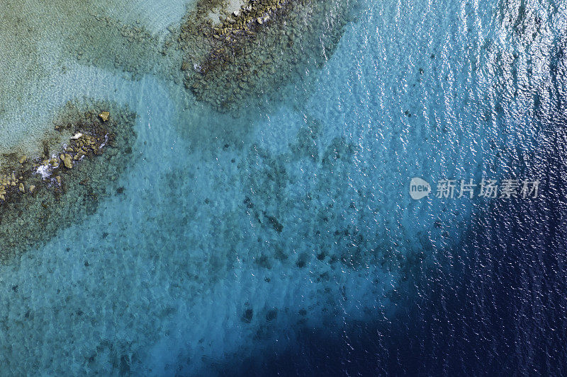 鸟瞰图的加勒比海库拉索岛