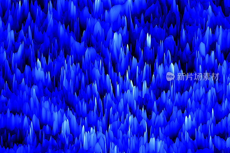 霓虹蓝山尖峰背景抽象大数据模式