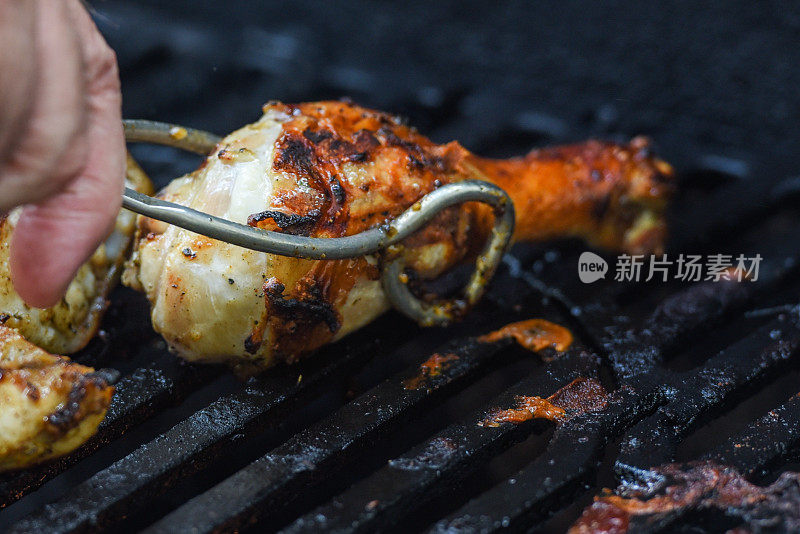 户外烧烤-烤鸡腿、鸡腿、鸡腿