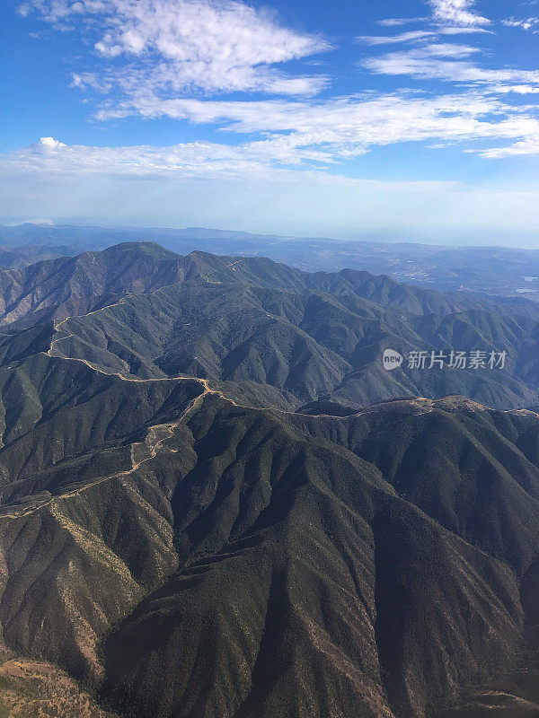 鸟瞰图的马鞍峰在加利福尼亚