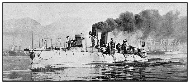 英国海军和陆军的古董照片:法国鱼雷艇