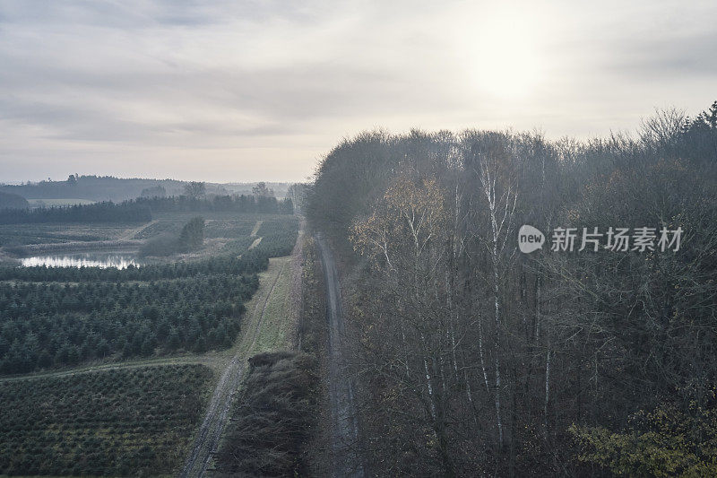 丹麦的秋天风景