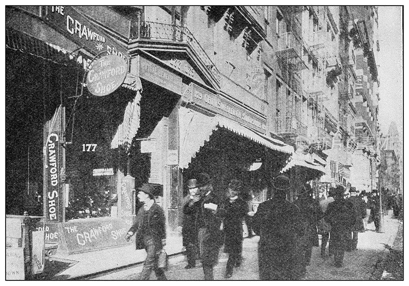 纽约古董黑白照片:克劳福德鞋店