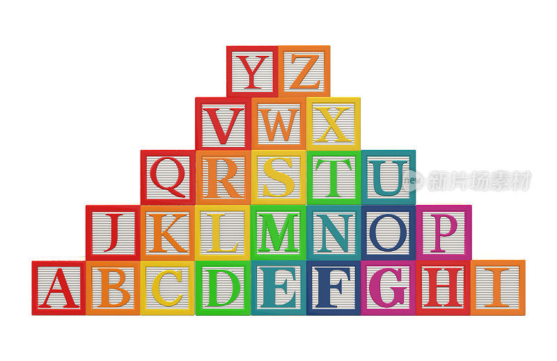 一堆字母木块