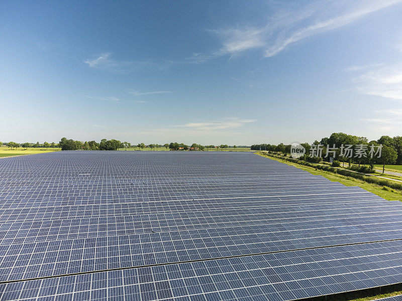 太阳能电池板生产可再生可持续电力的领域
