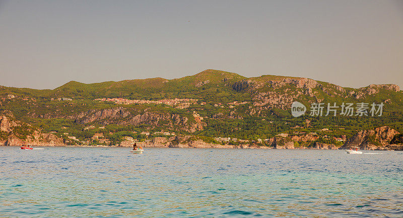希腊科孚岛的海岩