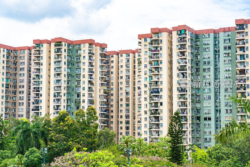 现代建筑的外观。构建抽象的背景