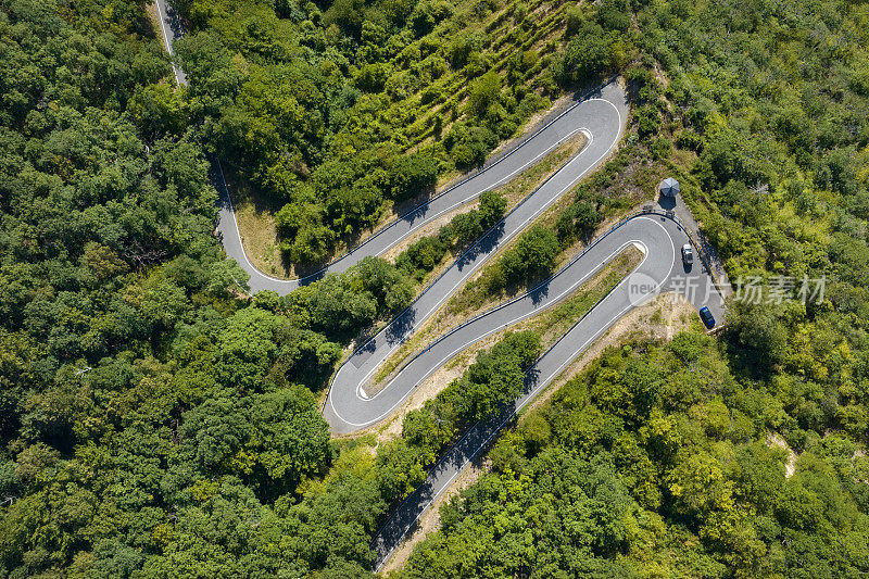 蛇形山路鸟瞰图