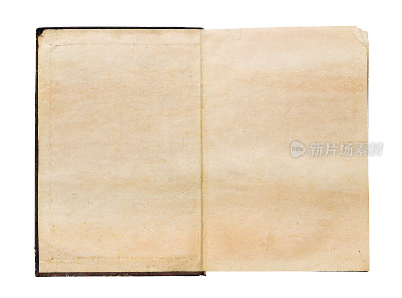 20世纪早期精装书的空白内封面和页面，为您的副本留出空间