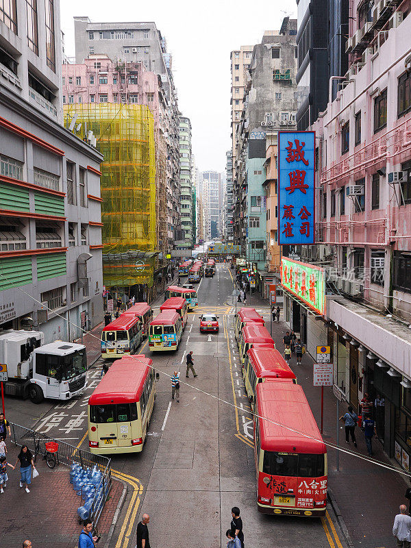 香港旺角区红色小巴站