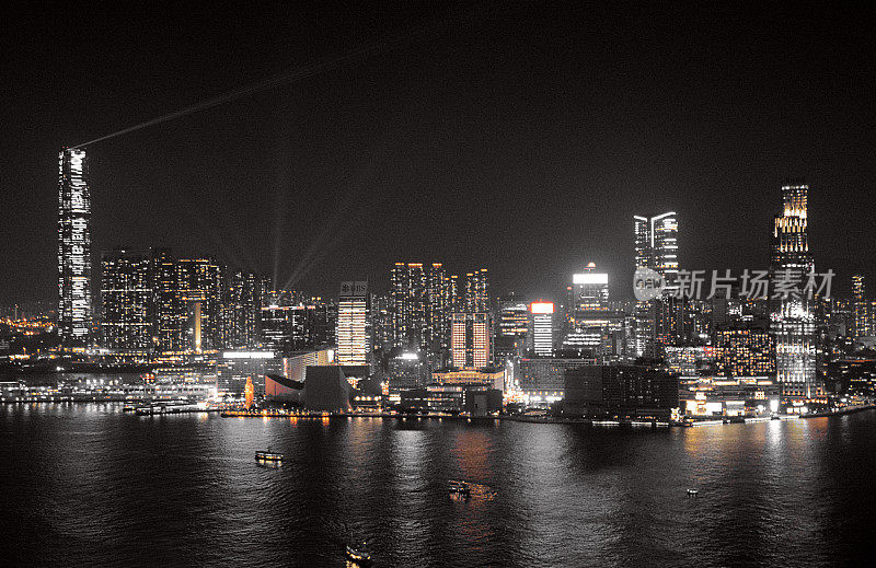 夜晚的九龙，香港