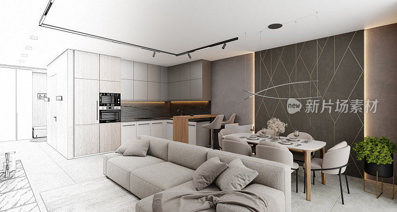 室内客厅效果图设计，3d效果图。