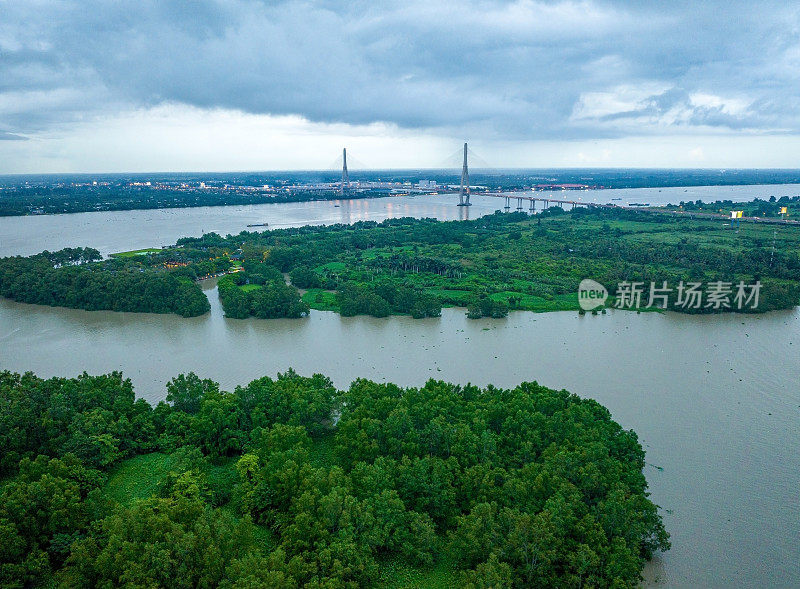 芹苴市芹苴桥鸟瞰图