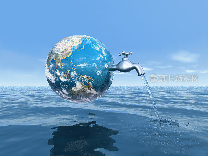 地球上有一个水龙头，把水倒进大海