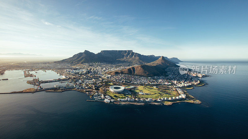 南非开普敦海岸鸟瞰图