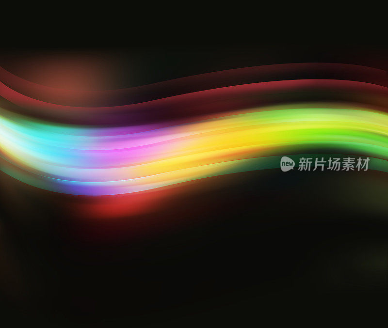 彩虹光波插图。