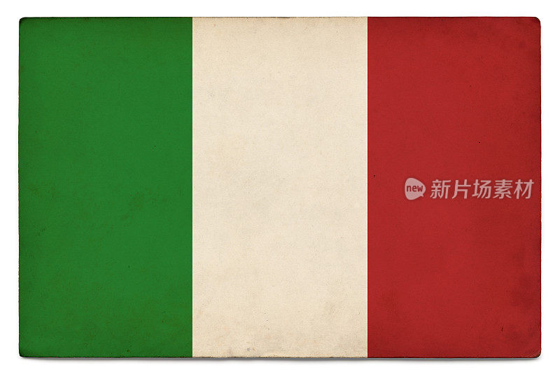 白色的意大利垃圾旗