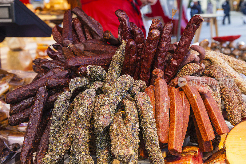 奥地利萨尔茨堡香肠农贸市场