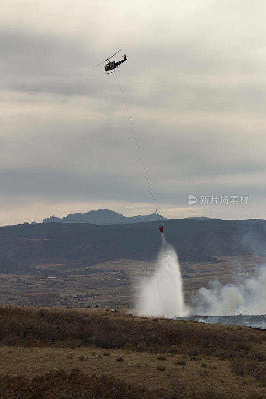 高地牧场科罗拉多查特里奇大火消防直升机落基山脉