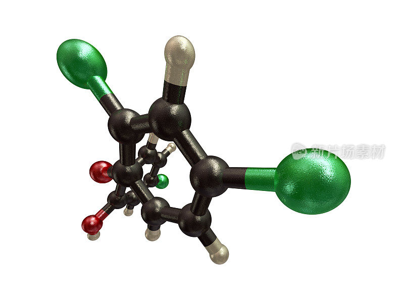 三氯生的分子模型