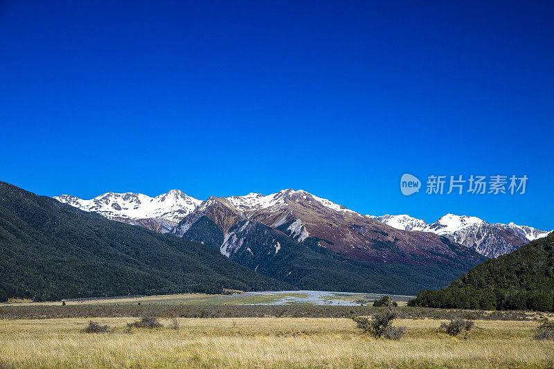 新西兰的南阿尔卑斯山