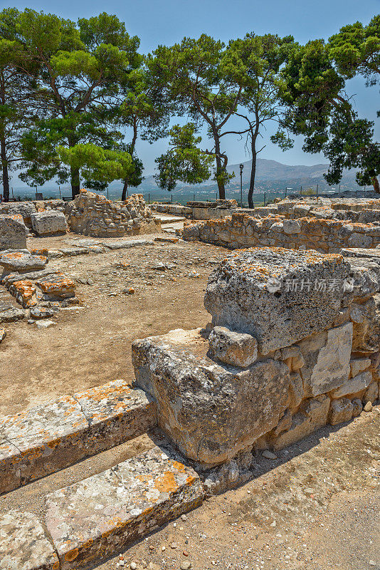 克里特岛上的费斯托斯宫殿考古遗址
