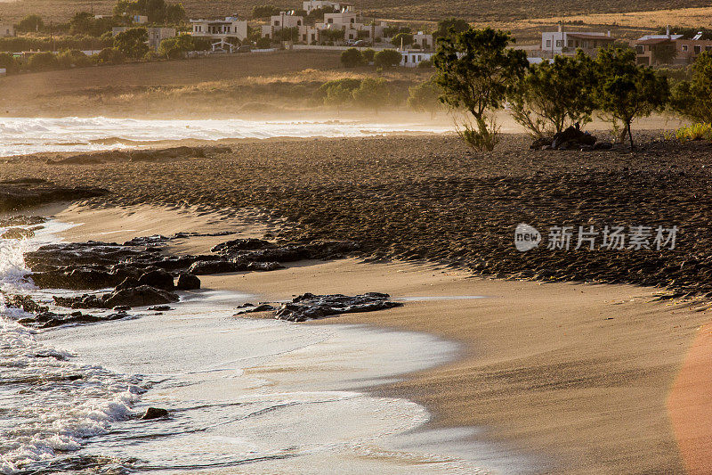 克里特岛的岩石海滩