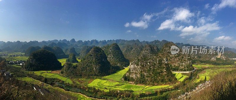 雄伟的峰林地貌——万峰林全景