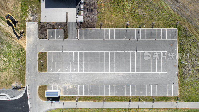 新建停车场-工地，鸟瞰图