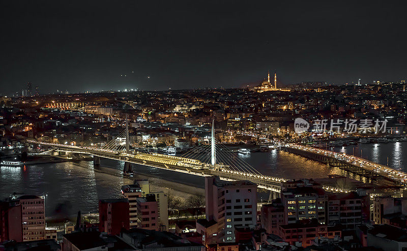 伊斯坦布尔金角桥加拉塔景观