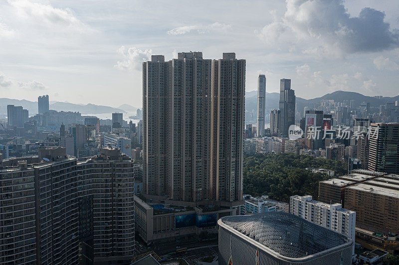 香港拥挤的公寓楼