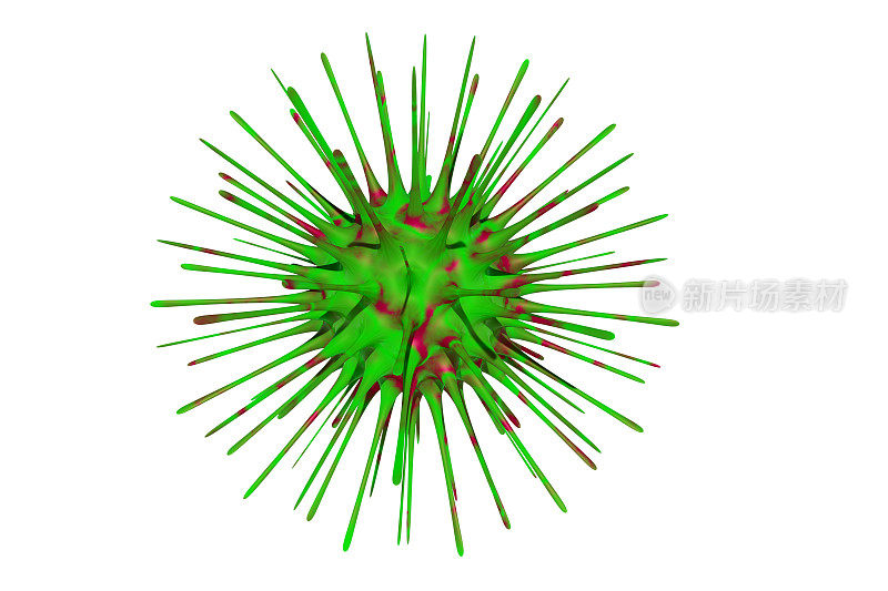 冠状病毒的3D图像