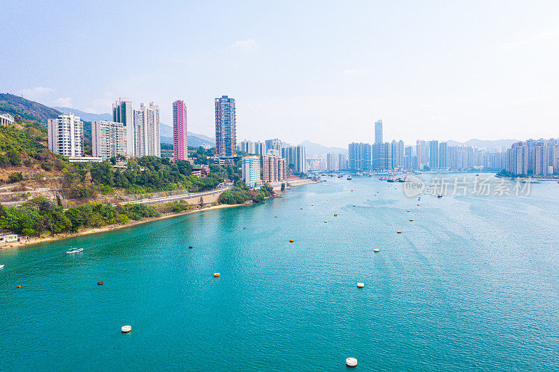 香港旧荃湾的无人机照片