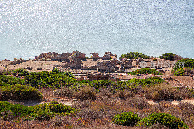 古老的腓尼基城镇塔罗斯的废墟。Cabras。撒丁岛。意大利