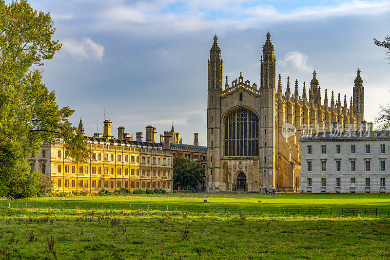 国王学院教堂剑桥后视图。