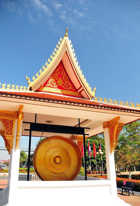 世界和平宫在其华丽的凉亭，老挝万象