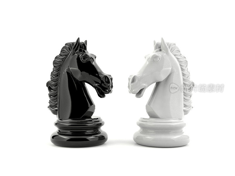 黑骑士棋和白骑士棋对峙